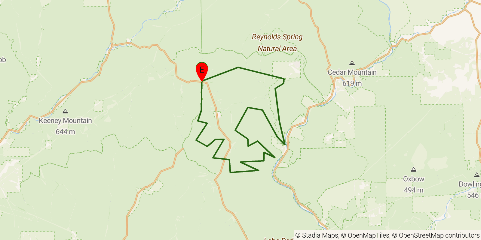 Route map of the Black Forest Trail on OpenStreetMap terrain