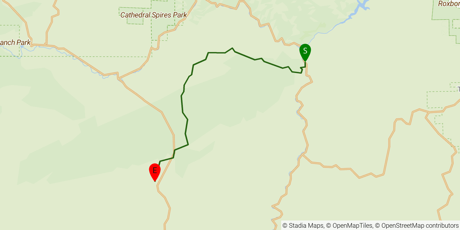 Route map of the Colorado Trail — Segment 2: South Platte River to Little Scraggy on OpenStreetMap terrain