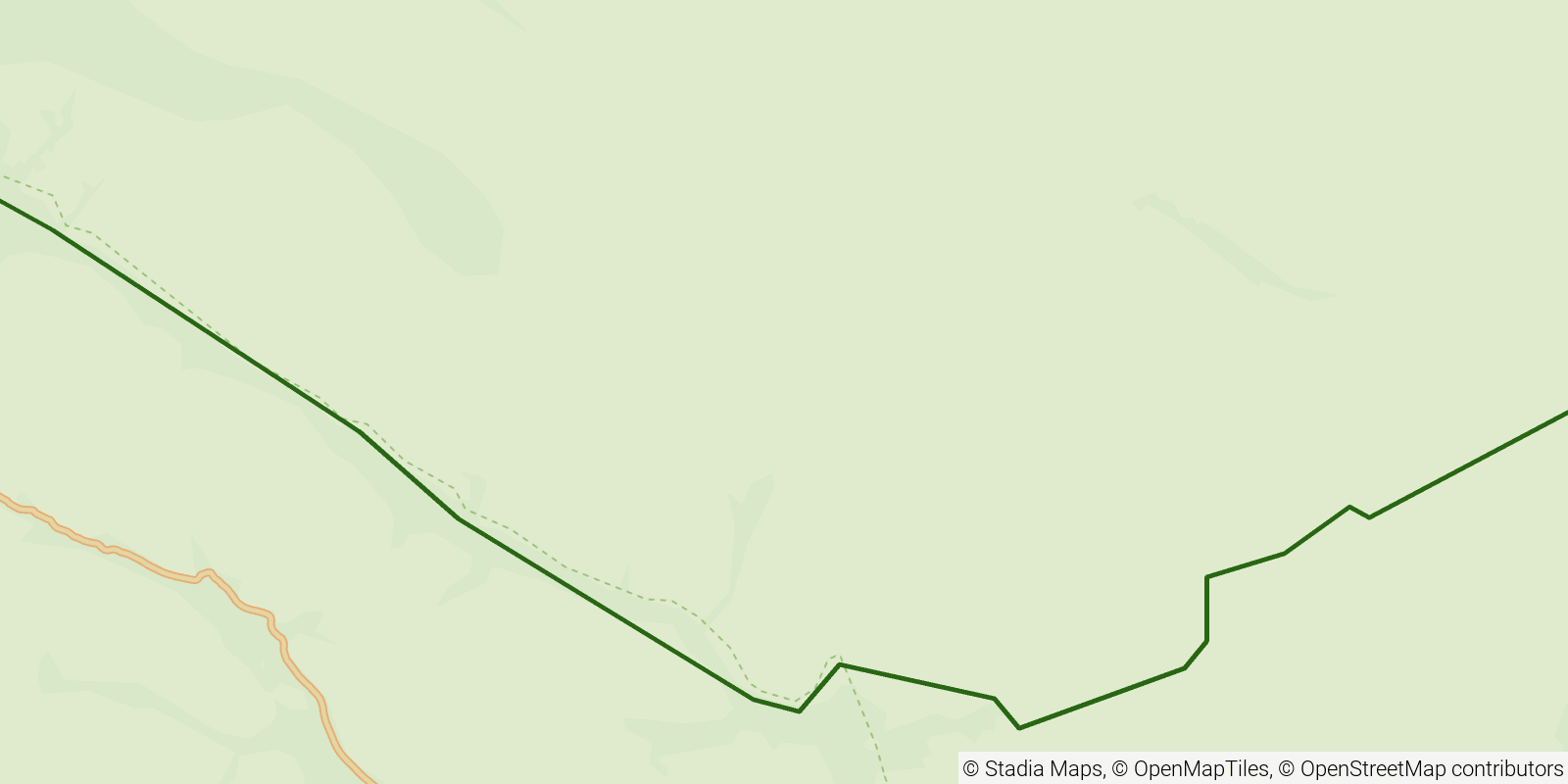 Route map of the Colorado Trail — Segment 4: Rolling Creek (FS-560) to Long Gulch on OpenStreetMap terrain