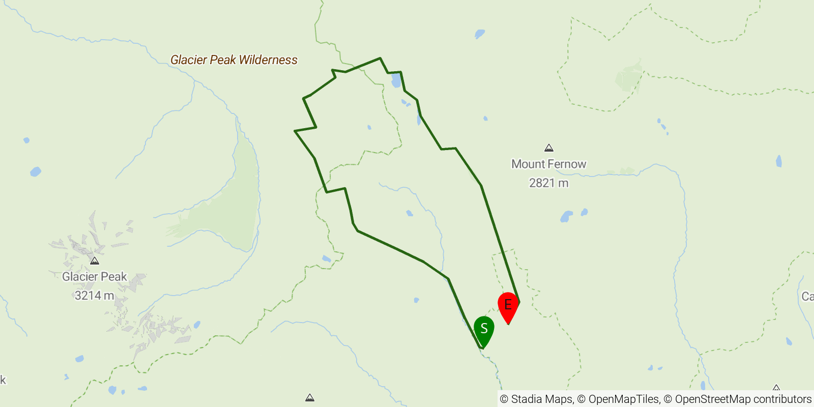 Route map of the Spider Gap - Buck Creek Loop on OpenStreetMap terrain