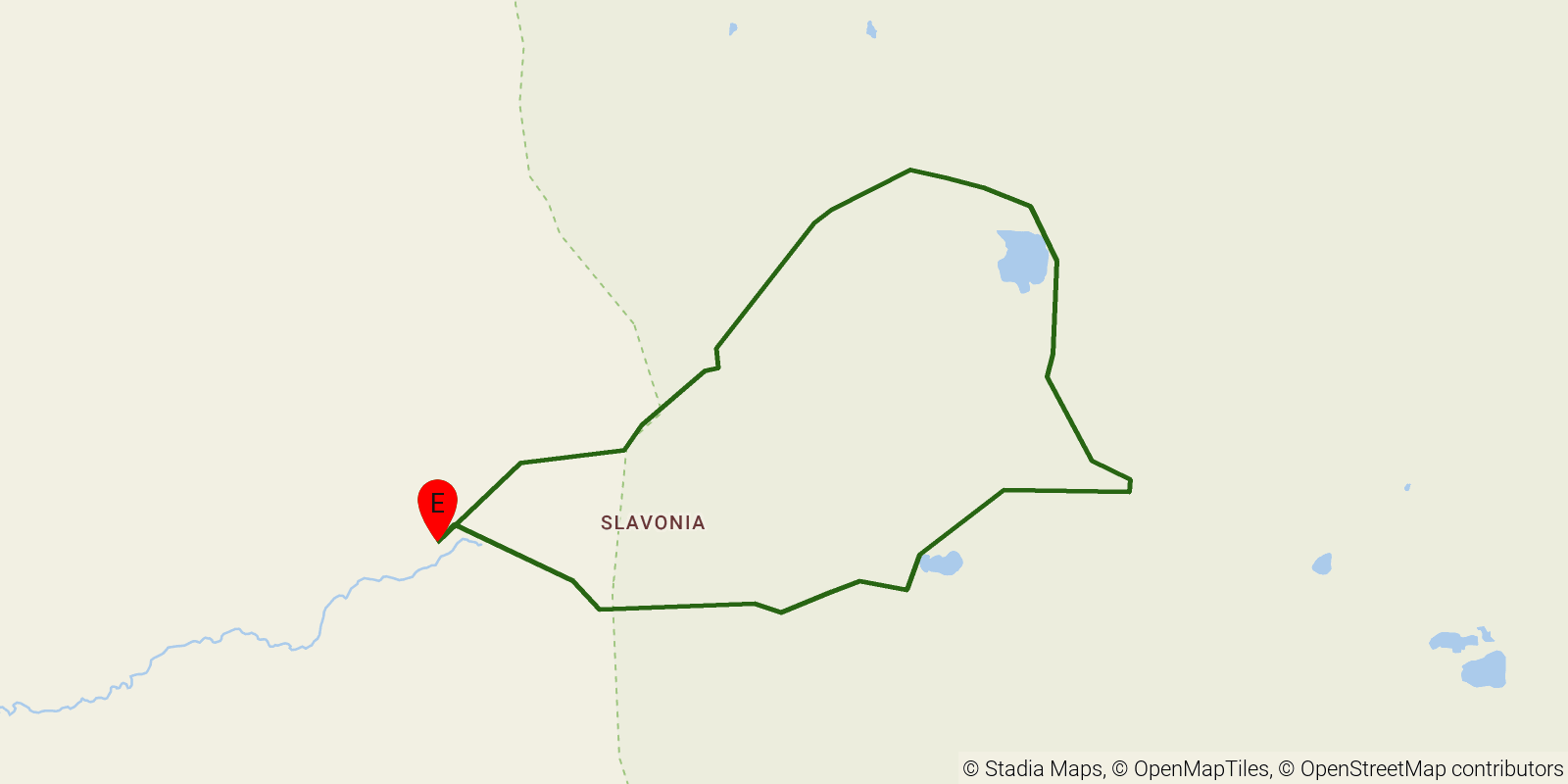 Route map of the Zirkel Circle on OpenStreetMap terrain